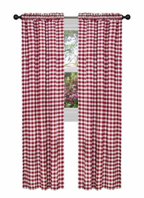 Country Farmhouse Buffalo Check Plaid Gingham Single Window Curtain