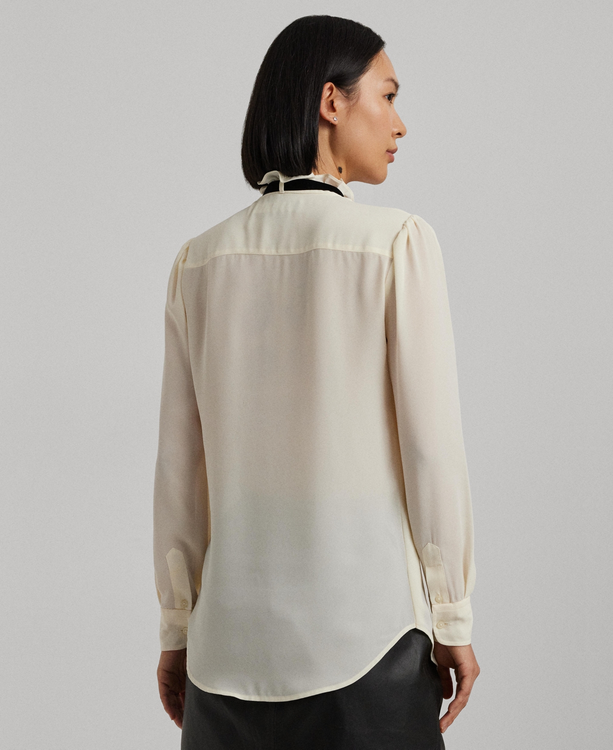 Lauren Ralph Lauren Women's Ruffle-Trim Georgette Blouse