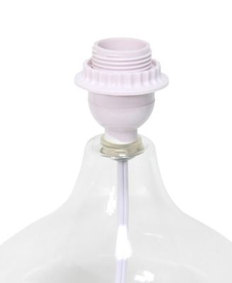 Glass Raindrop Table Lamp with Fabric Shade