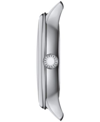 Women's Swiss Odaci-T Diamond (1/20 ct. t.w.) Blue Leather Strap Watch 33mm