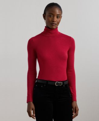 RALPH deals LAUREN Black Label Medium Ribbed Thick Knit Silk Blend Turtleneck Sweater