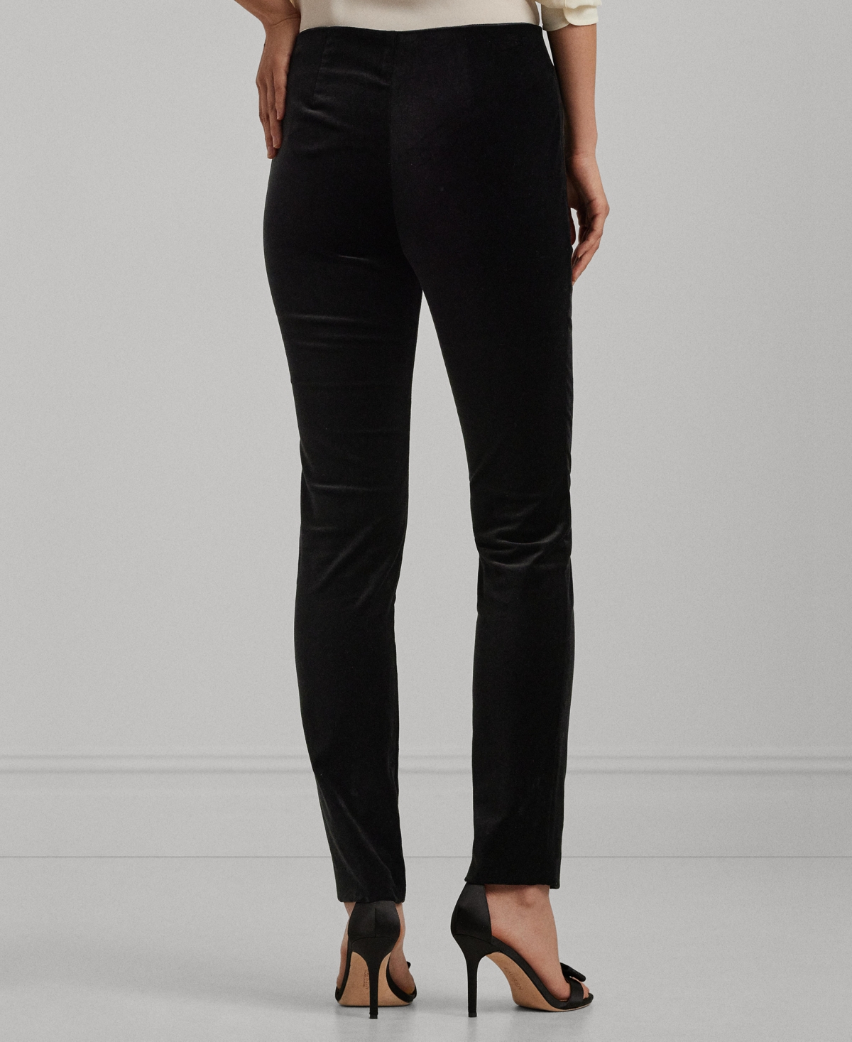 Lauren Ralph Lauren Women's Stretch Velvet Skinny Ankle Pants, Regular & Petite
