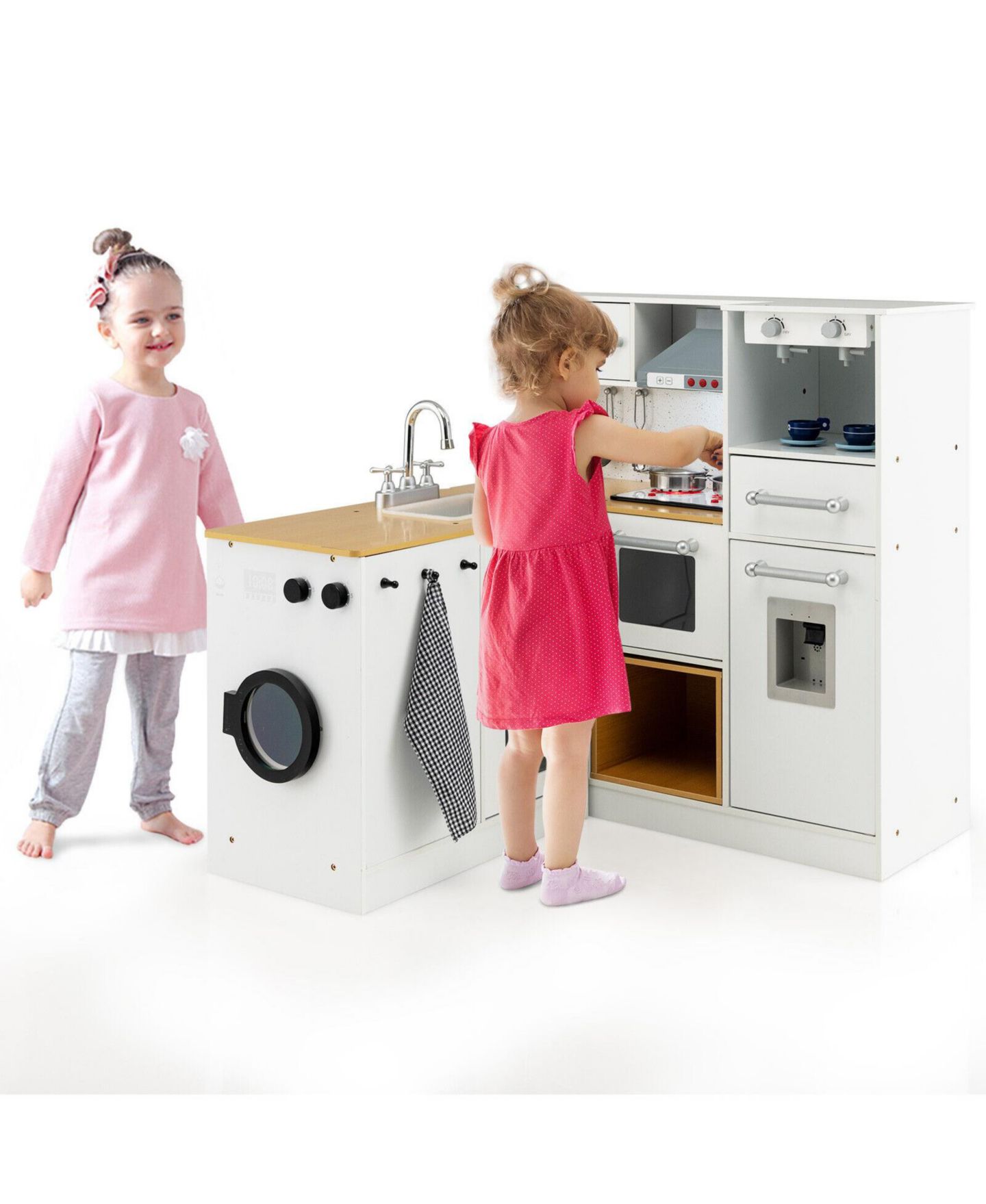 Детский игровой набор SUGIFT Lights and Sounds 2-Piece Wooden Kitchen Playset, Ages 3+ — фото 8