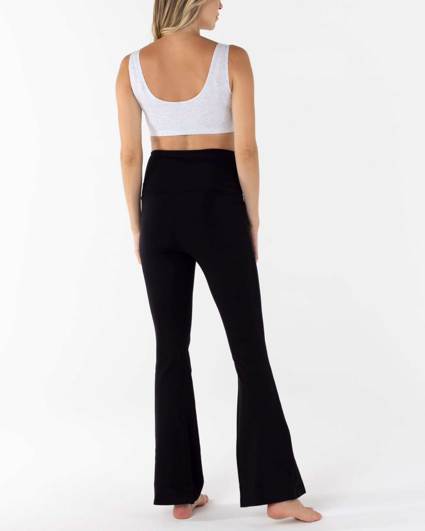 Женские леггинсы ANGEL MATERNITY Maternity Angel Deluxe Flare Black Legging, цвет: Чёрный — фото 3
