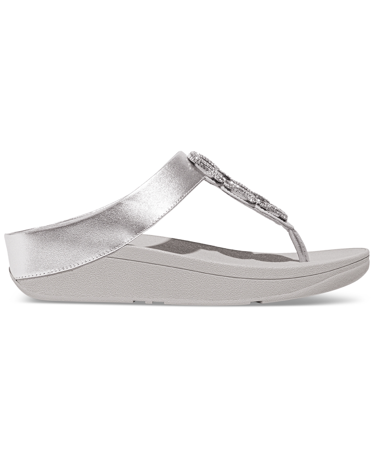 FitFlop Women's Fino Crystal Chain Leather Toe-Post Sandals