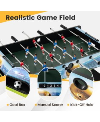 37 Inch Mini Foosball Table with Score Keeper and Removable Legs