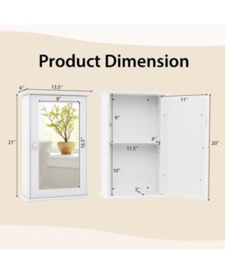 Bathroom Wall Cabinet with Single Mirror