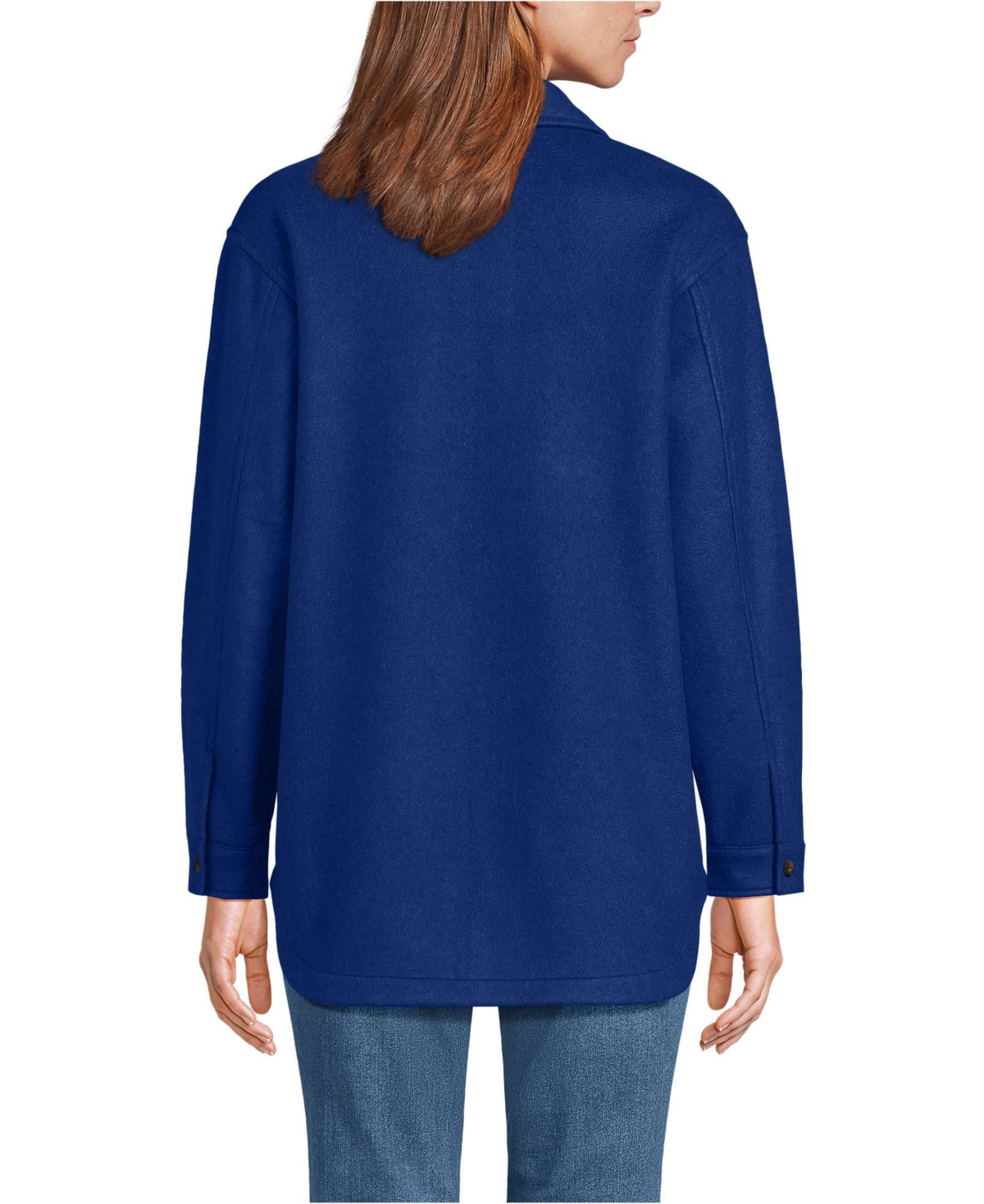 Lands' End Women's Petite Luxe Fleece Shirt Jacket