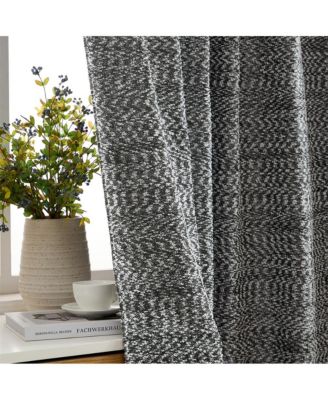 Easton Jacquard Slub Texture - Privacy Curtains with Back Tab Rod Pocket Lightweight Window Curtains Panels, Set of 2