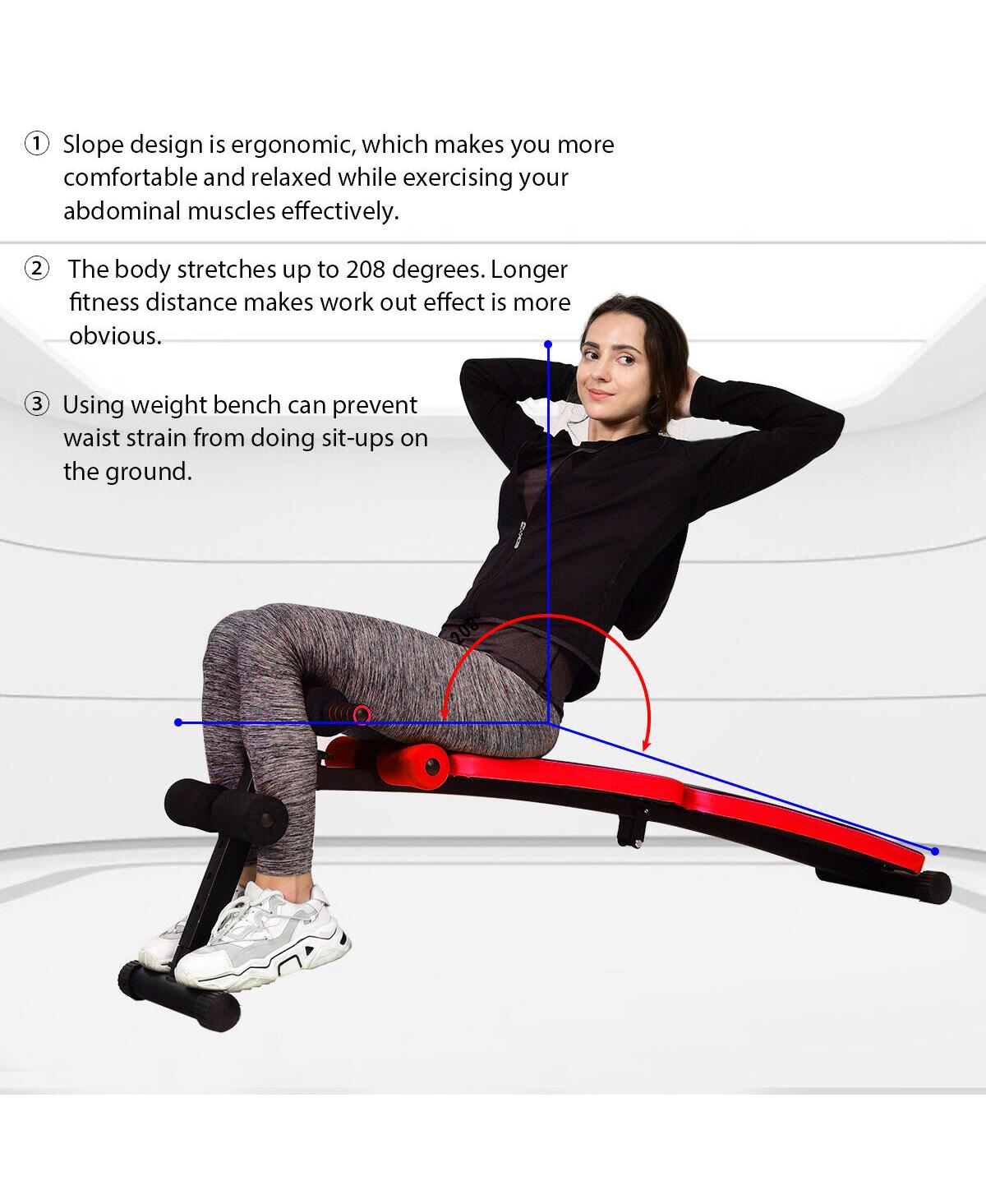 Sugift Abdominal Twister Trainer with Adjustable Height Exercise Bench