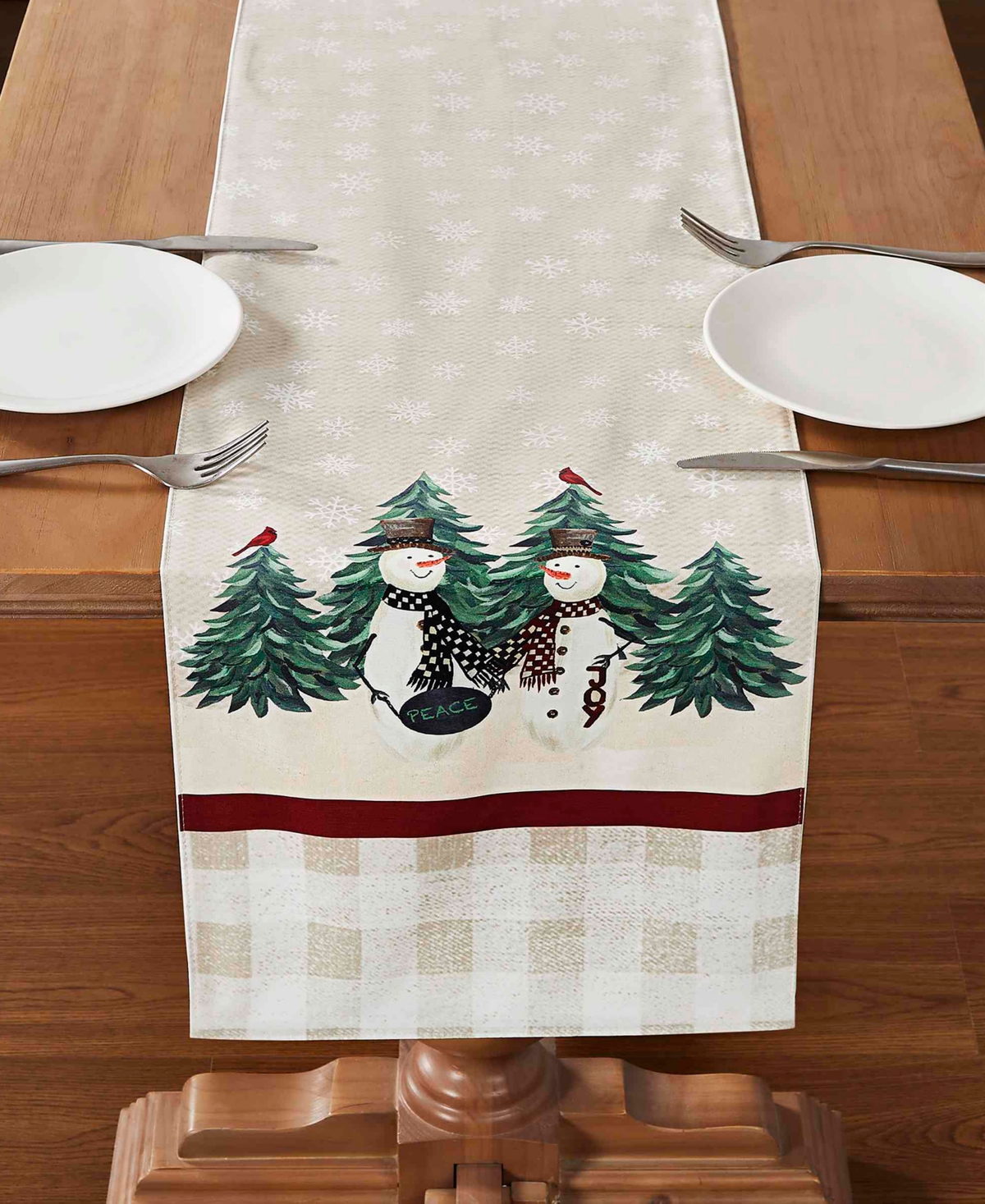 Avanti Country Snowman Polyester Runner, 14" X 72" In Multi Color