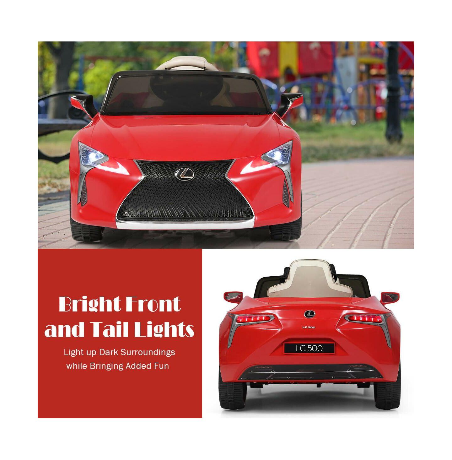 Детская игрушка SUGIFT Licensed Lexus LC500 12V Remote Control Ride-On Car, Ages 3-7, цвет: Красный — фото 4