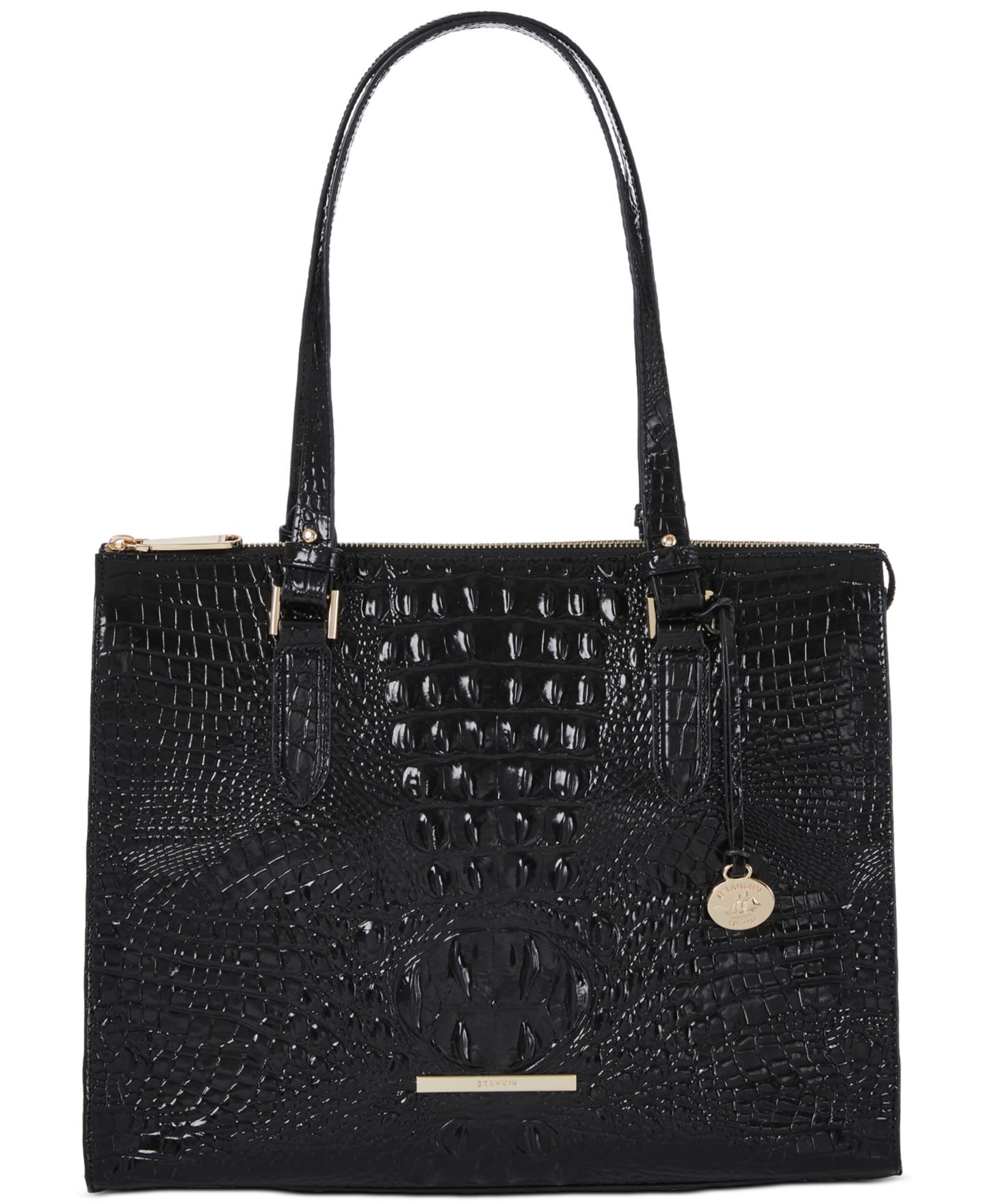 Женская сумка Brahmin Anywhere Melbourne Embossed Medium Leather, цвет: Чёрный — фото 1