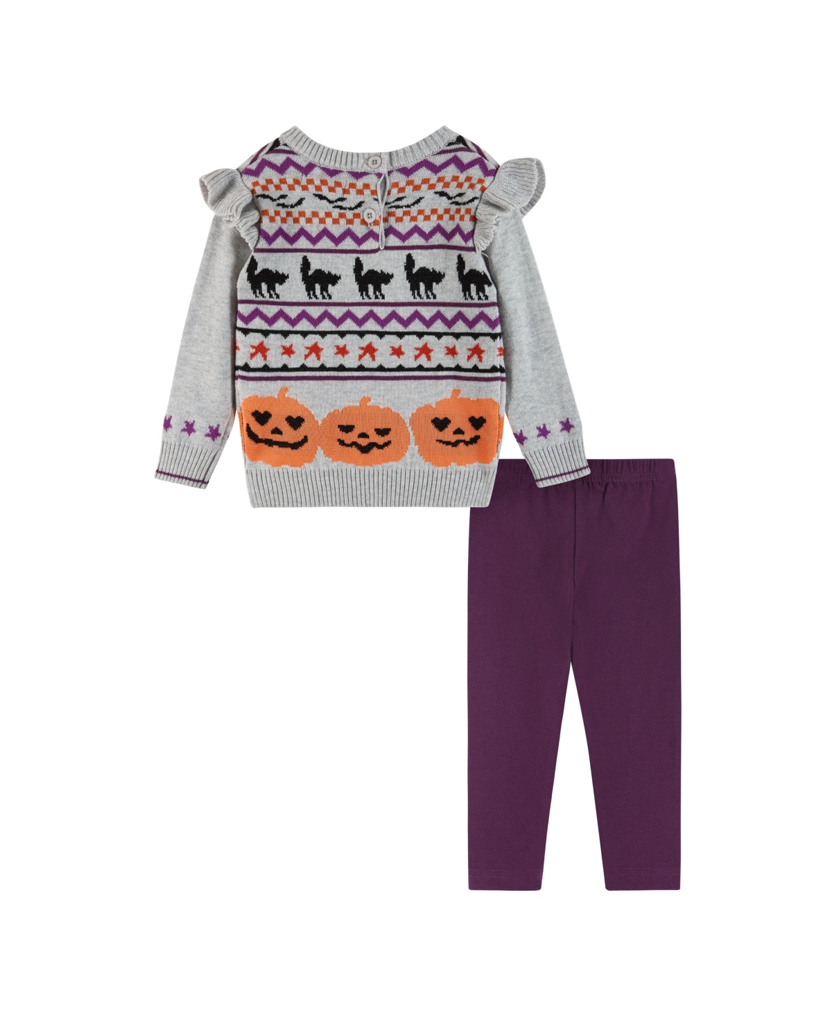 Andy & Evan Baby Girls Halloween Fair Isle Tunic Sweater & Legging Set