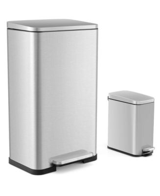 2 Pack Trash Can Combo Set with Step-on Pedal Removable Inner Buckets for Kitchen - Macy's