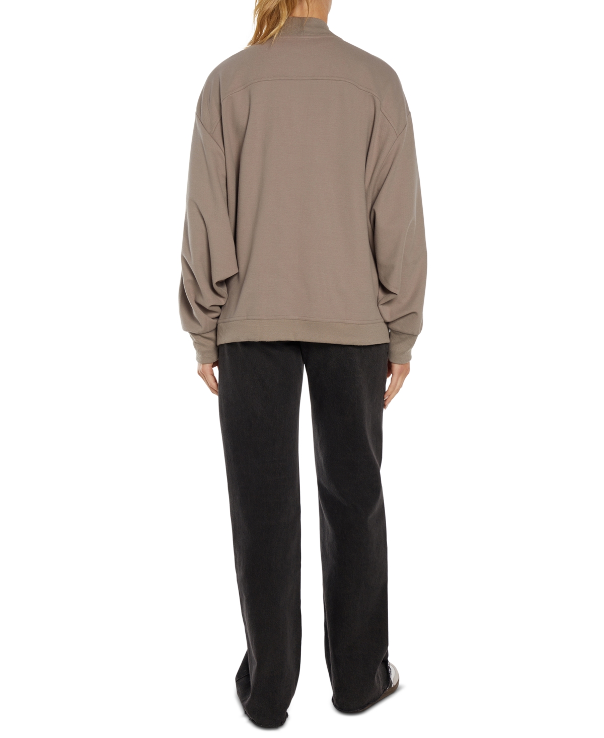 Three Dots Women's Sean Cocoon Open-front Cardigan In Cinder