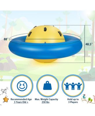 7.5 FT Inflatable Dome Rocker Bouncer with 6 Handles Fun Outdoor Game