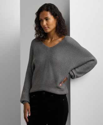 Lauren Ralph Lauren - Women's Rib-Knit Dolman-Sleeve Sweater