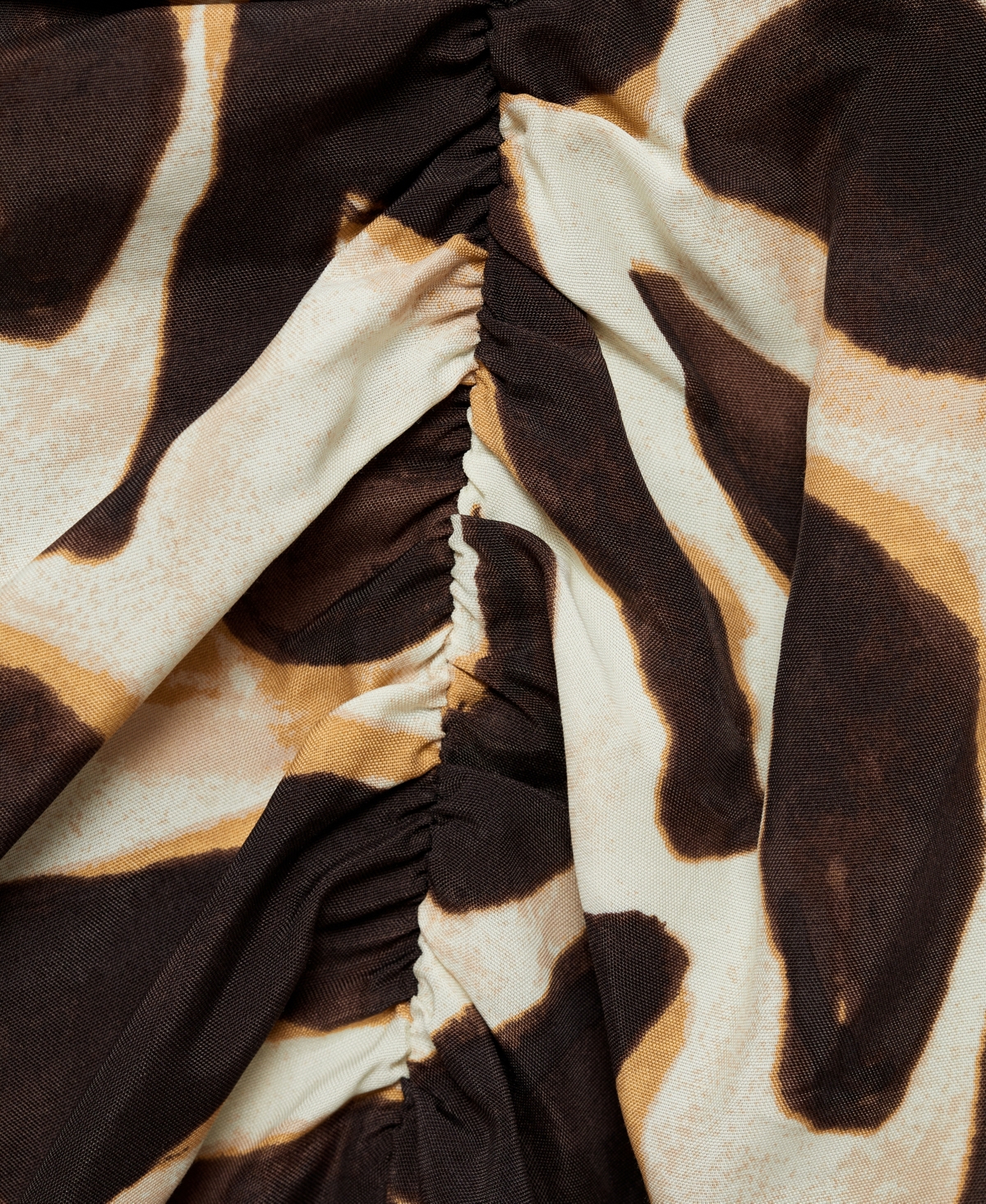 Mango Women's Animal-Print Draped Skirt