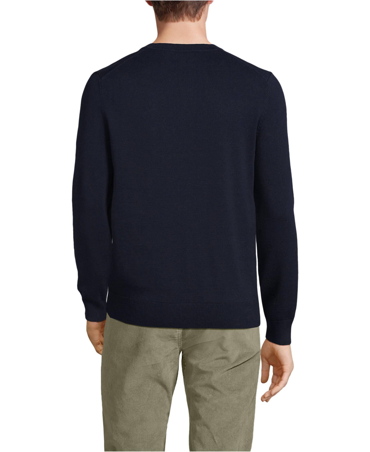 Lands' End Big & Tall Fine Gauge Cotton Cardigan