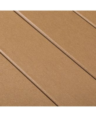 Modern Low Outdoor Patio Square HDPE 37" Coffee Table