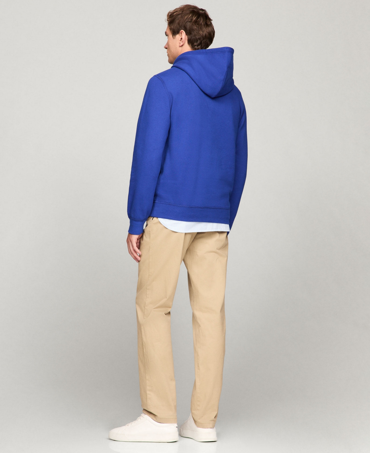 Tommy Hilfiger Men's Big & Tall Essential Fleece Hoodie In Wedge Blue
