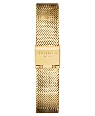 Oval Women's Gold Tone Stainless Steel Mesh Bracelet Watch 29mm