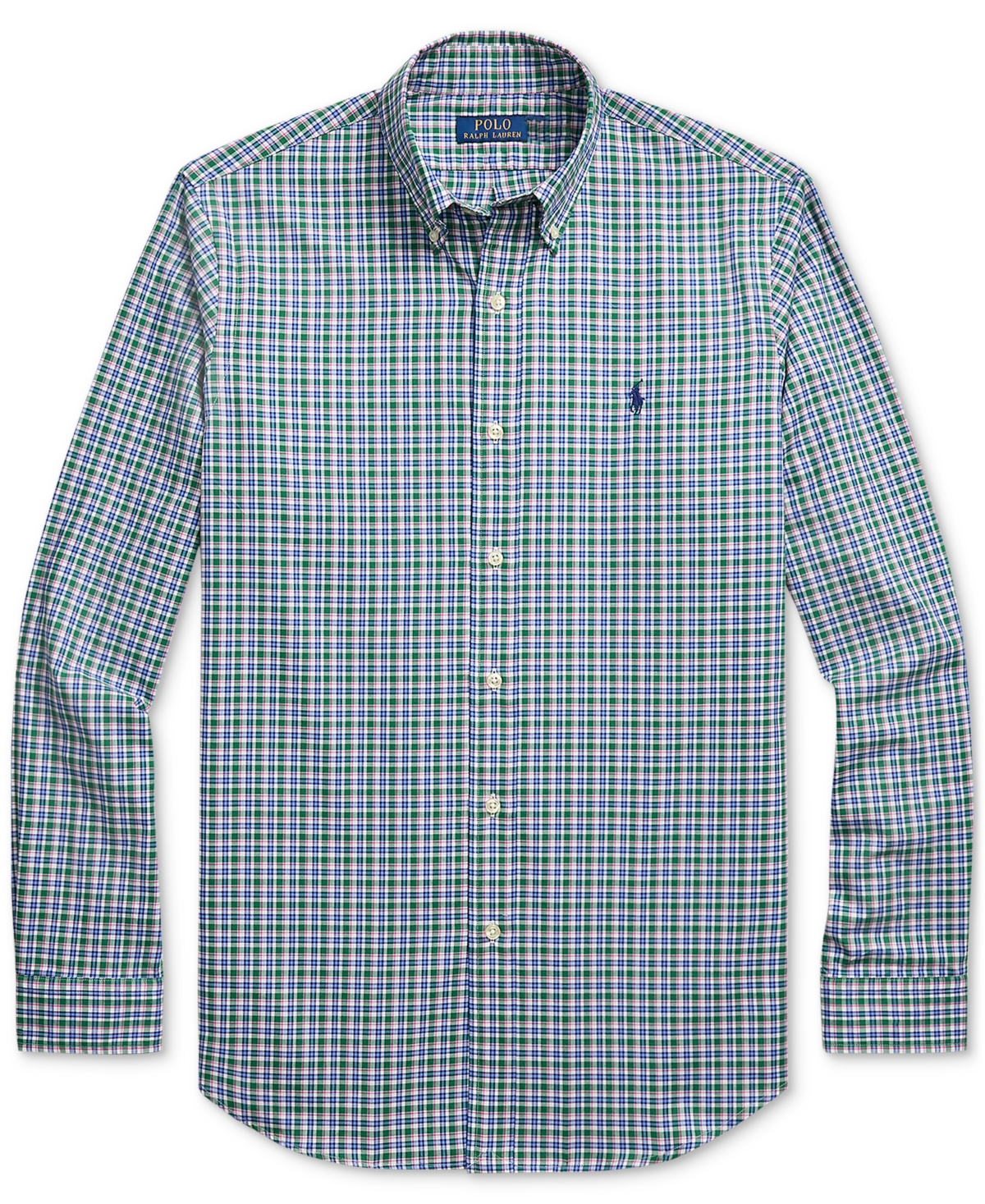 Polo Ralph Lauren Men's Classic-Fit Plaid Twill Shirt -blue