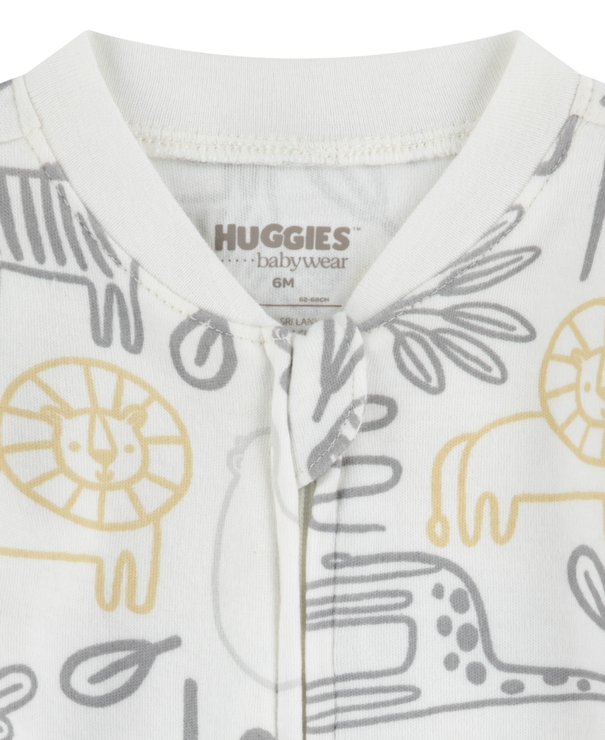 Huggies Baby Boys Organic Printed Coverall In  Snow White