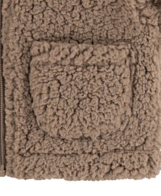 Baby Boys' Sherpa Jacket, Bodysuit and Pants 3-Piece Set