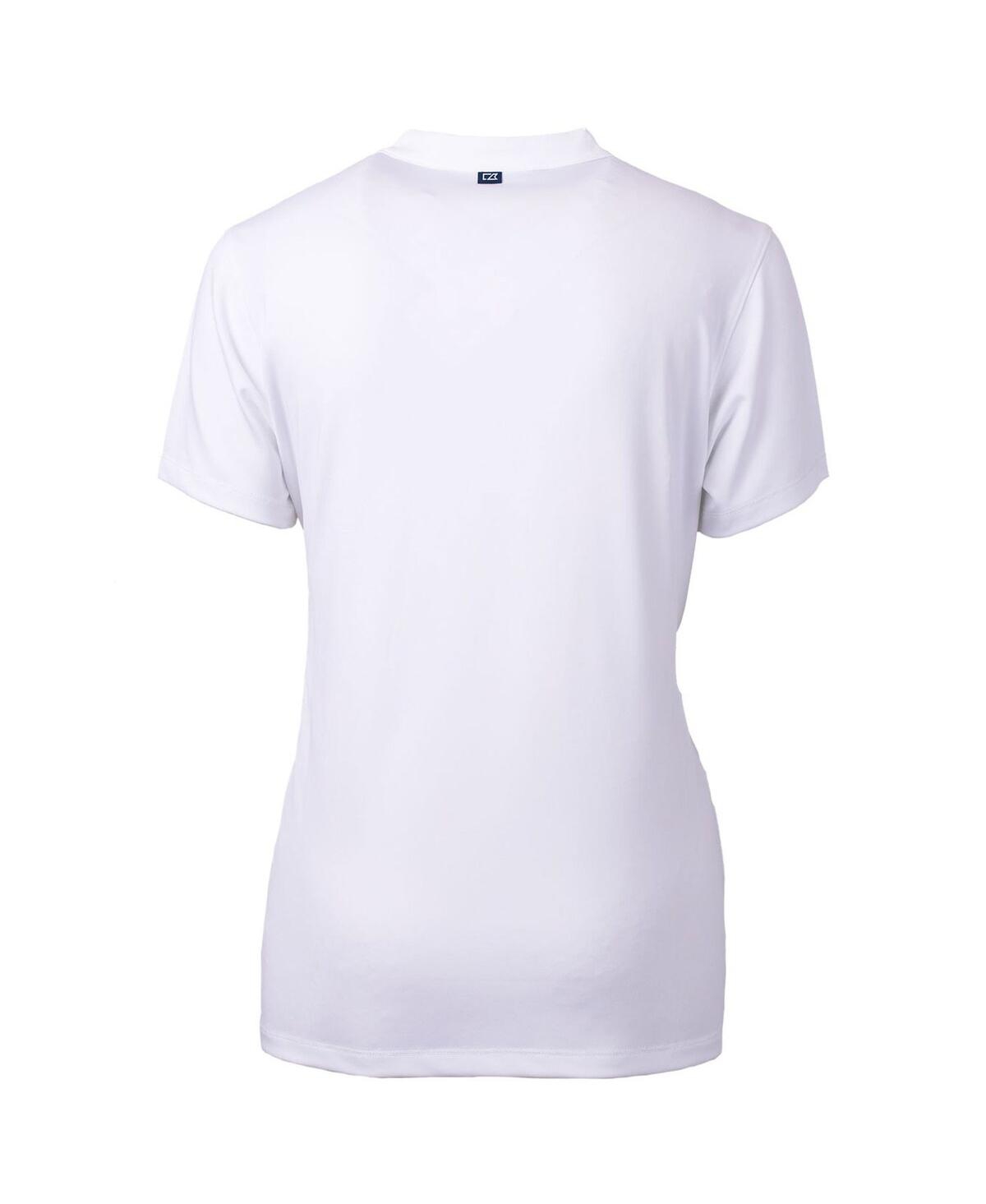 CUTTER & BUCK WOMEN'S WHITE CINCINNATI BEARCATS FORGE BLADE V-NECK TOP 