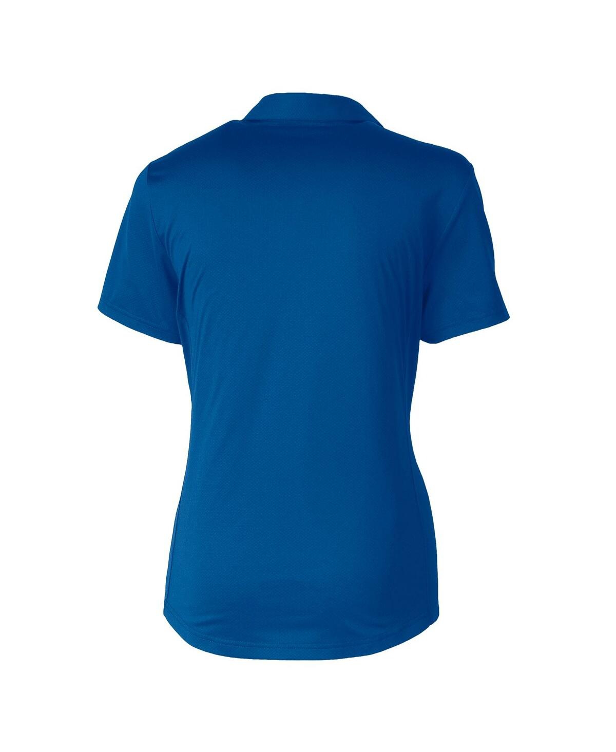 CUTTER & BUCK WOMEN'S ROYAL KANSAS JAYHAWKS VAULT PROSPECT TEXTURED STRETCH POLO 