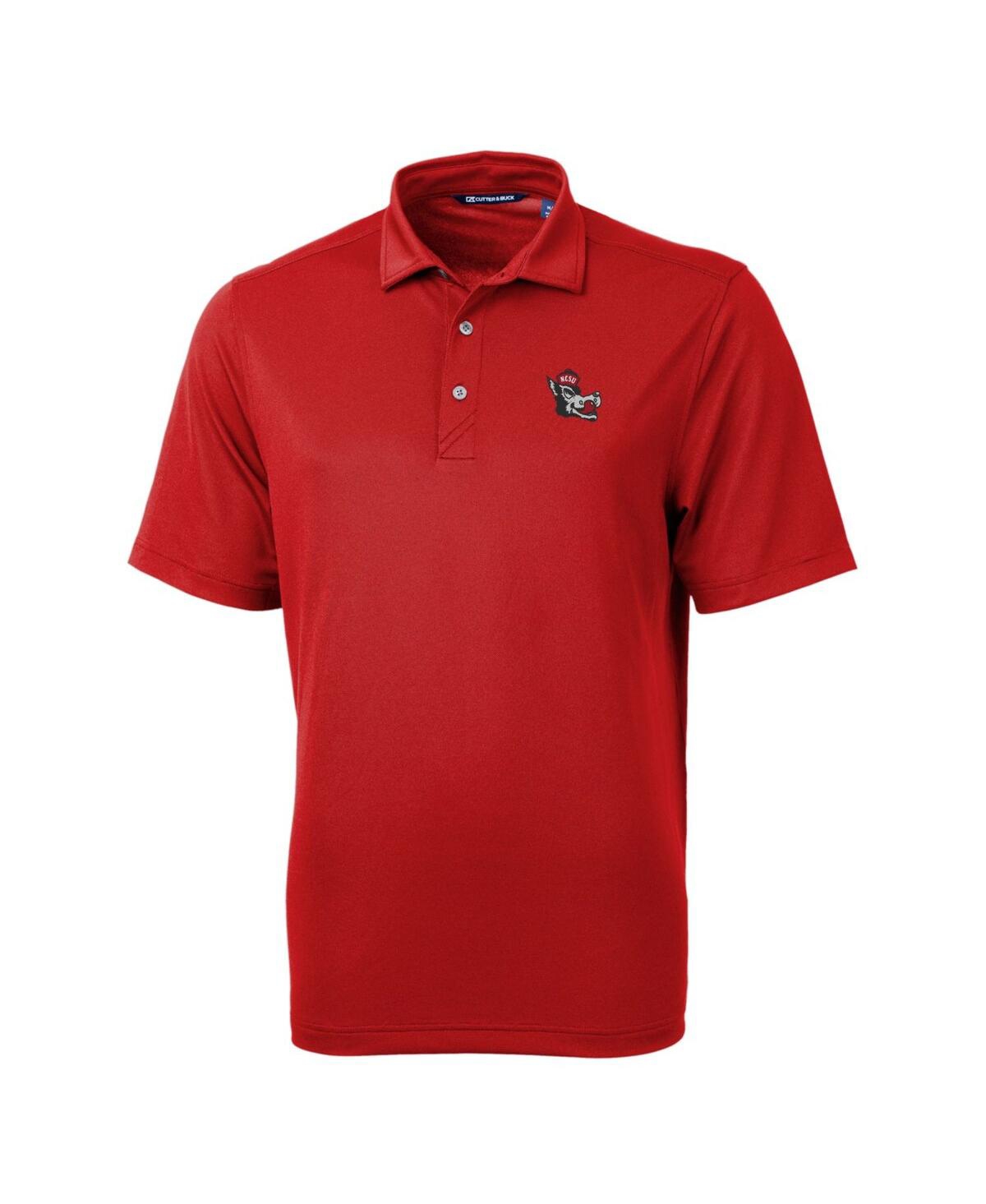 Cutter & Buck Men's Nc State Wolfpack Team Logo Virtue Eco Pique Polo In Red