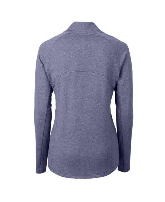 Women's Heather Navy Boston Red Sox Throwback Adapt Eco Knit Hybrid Full-Zip Jacket