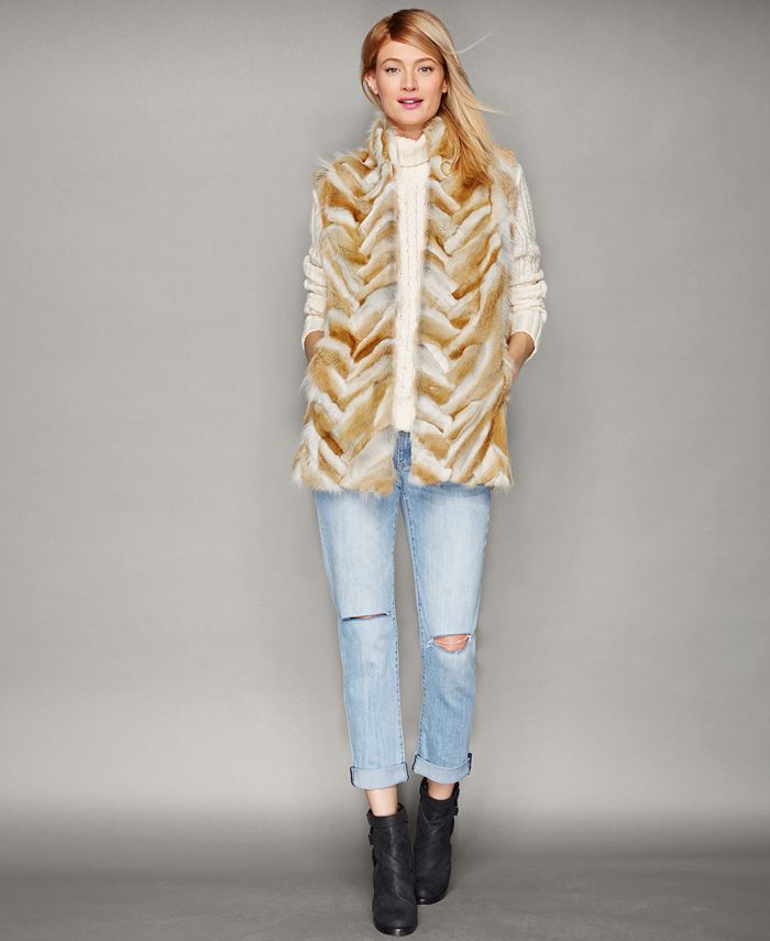 Macy's fur vest new arrivals