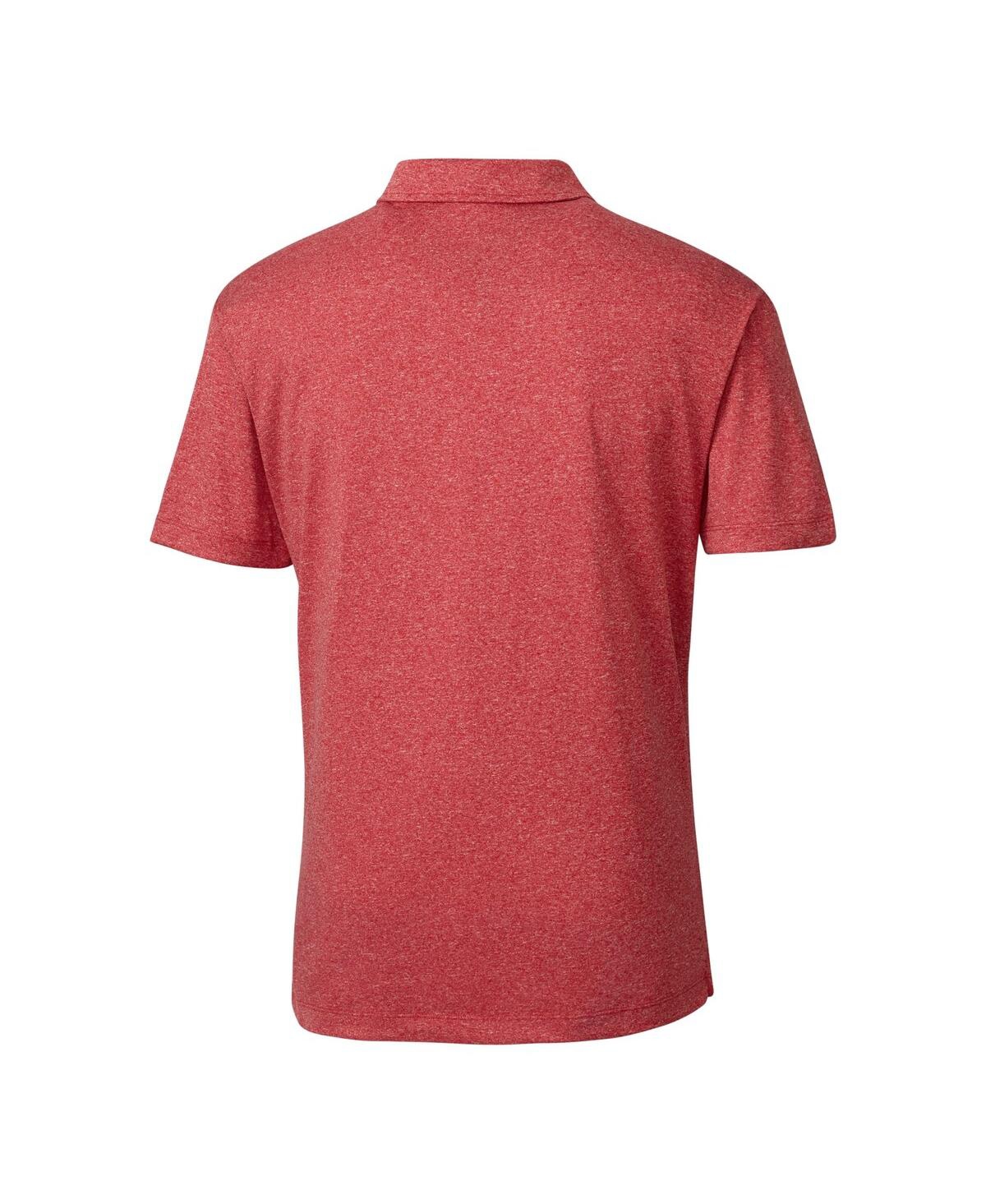 Cutter & Buck Men's Heather Red El Paso Chihuahuas Clique Charge Active Polo In Heather Red