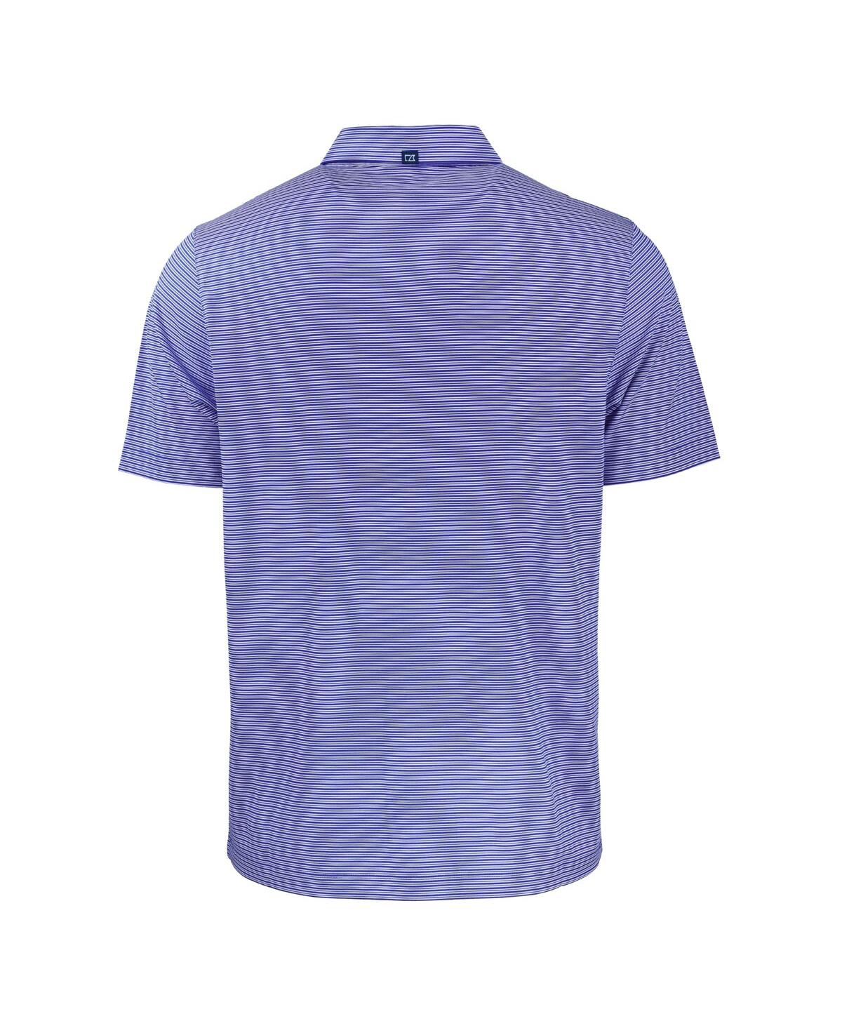 Cutter & Buck Men's Royal Texas Rangers Forge Eco Double Stripe Stretch Polo In Royal