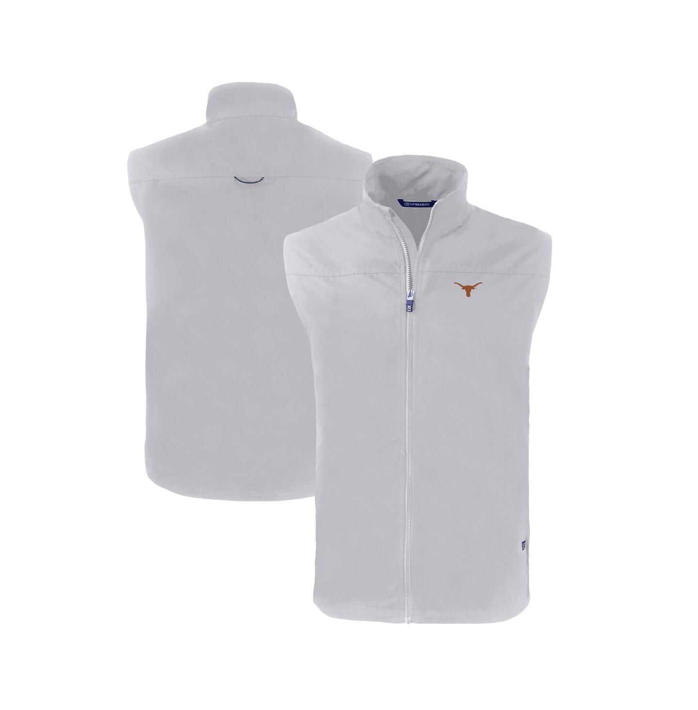 Мужской жилет Cutter & Buck Gray Texas Longhorns Charter Eco Full-Zip Vest — фото 1