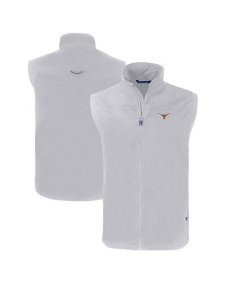 Мужской жилет Cutter & Buck Gray Texas Longhorns Charter Eco Full-Zip Vest