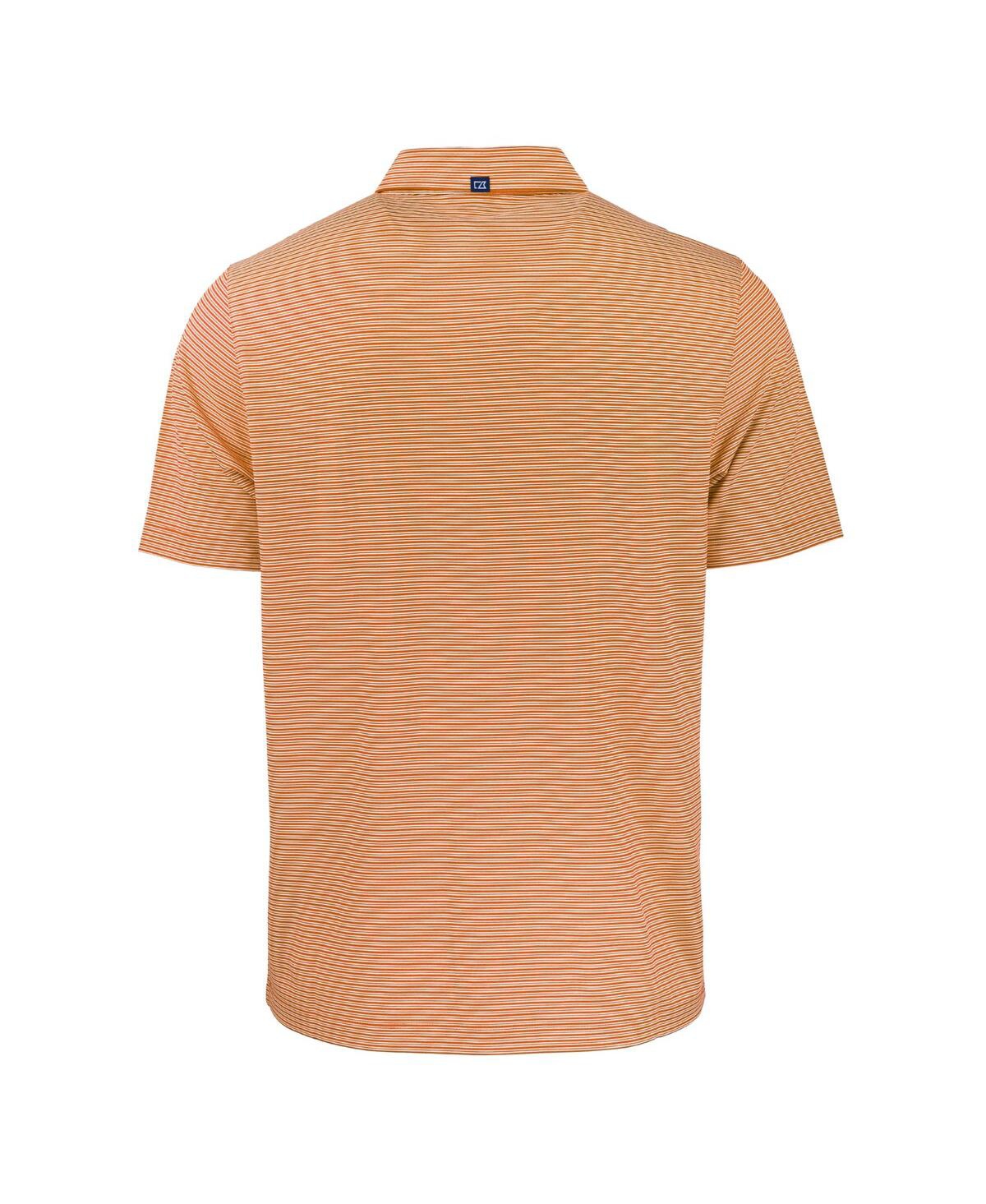 Cutter & Buck Men's Clemson Tigers Forge Eco Double Stripe Stretch Polo In Orange