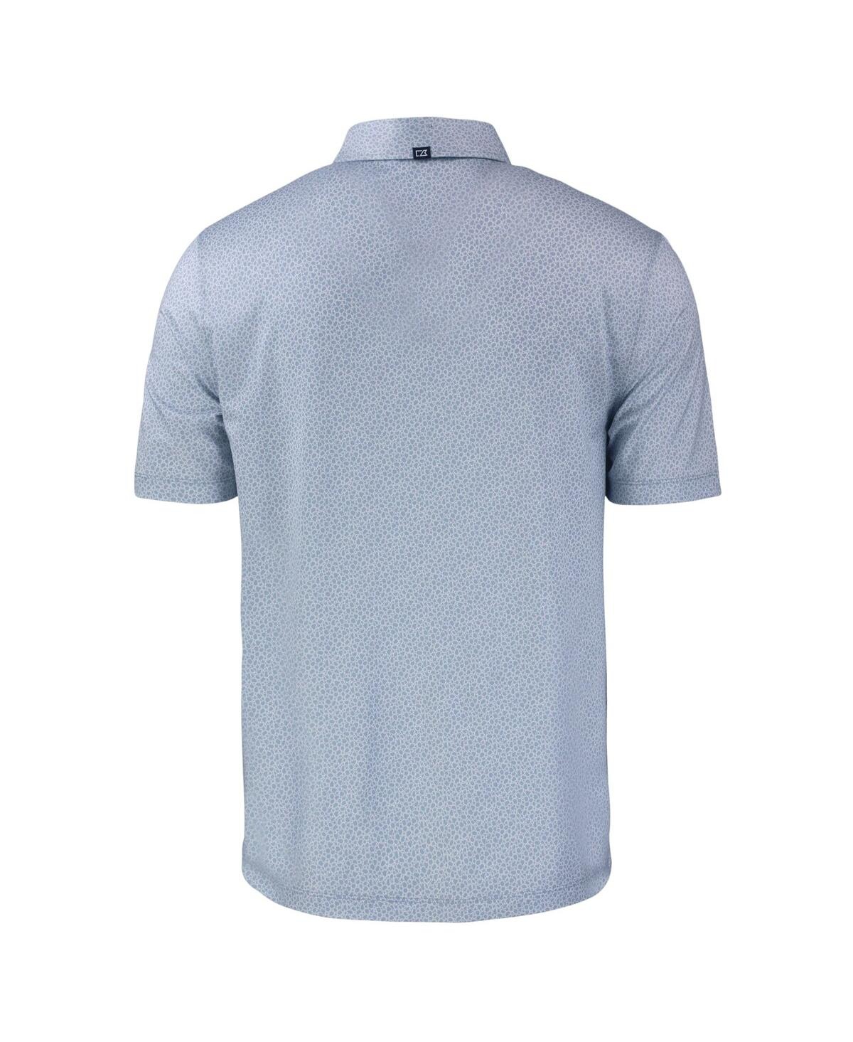 Cutter & Buck Men's Notre Dame Fighting Irish Play Like A Champion Today Pike Eco Pebble Print Stretch Polo In Gray,white