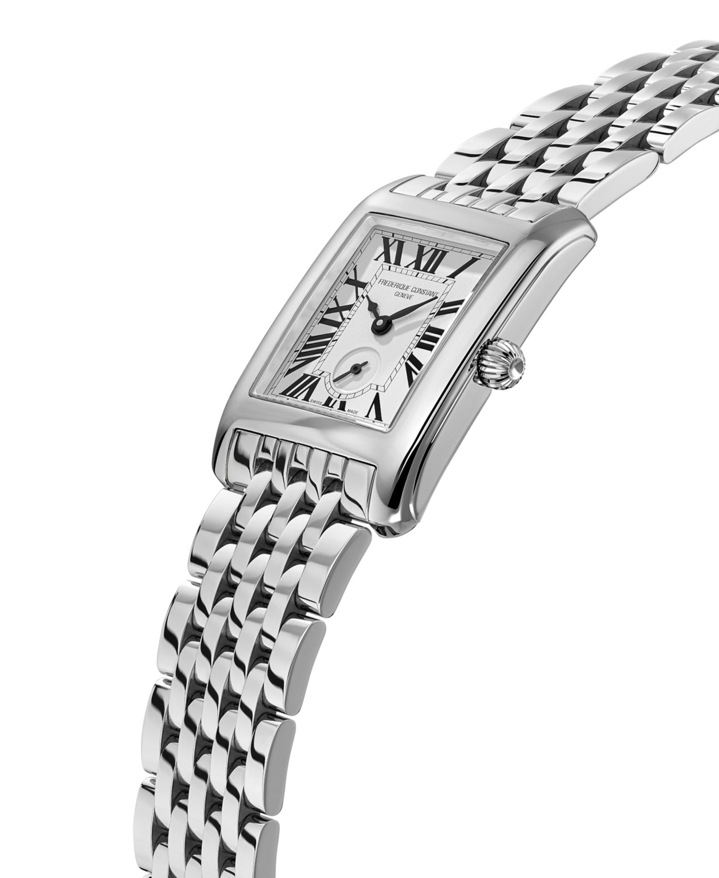 Женские часы Frederique Constant Swiss Carree Small Seconds Stainless Steel Bracelet Watch 25mm — фото 2