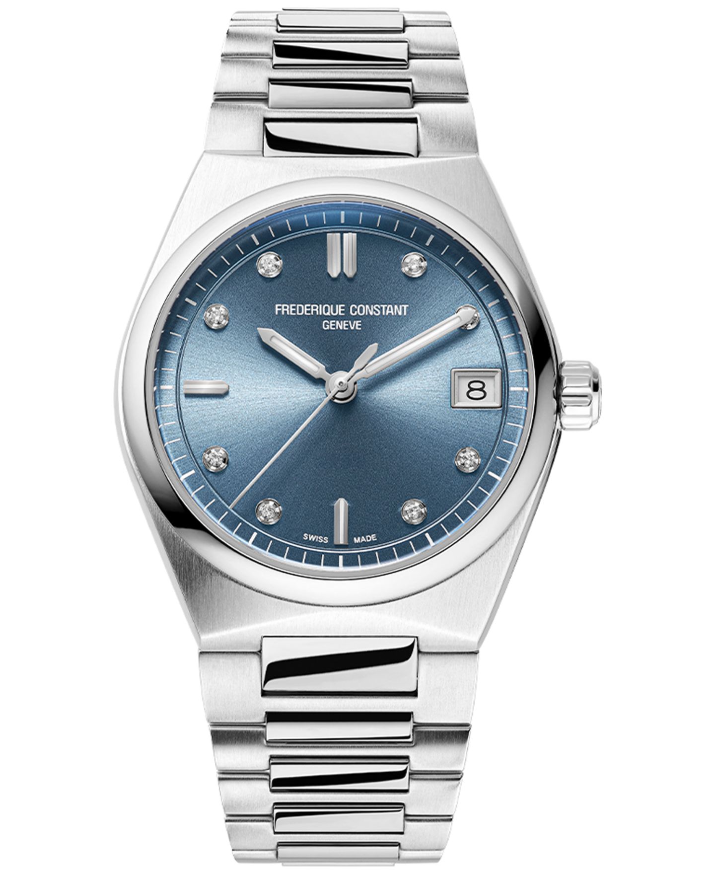 Женские часы Frederique Constant Swiss Highlife Diamond (0.04 ct. t.w.) Stainless Steel Bracelet Watch 31mm FC-240LND2NH26B — фото 1