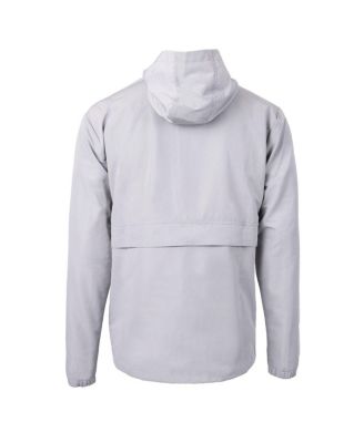 Men's Gray Alabama Crimson Tide Alumni Logo Charter Eco Knit Anorak Half-Zip Jacket