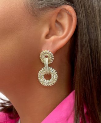 Reese Cubic Zirconia Circle Drop Earrings