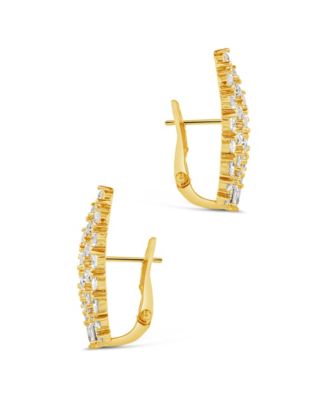 Miranda Cubic Zirconia Fan Stud Earrings