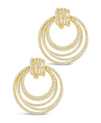 Jordana Cubic Zirconia Statement Circle Stud Earrings