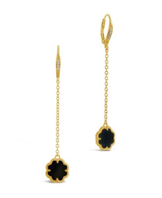 Rose Petal Long Drop Earrings