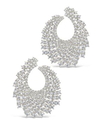 Viola Cubic Zirconia Statement Stud Earrings