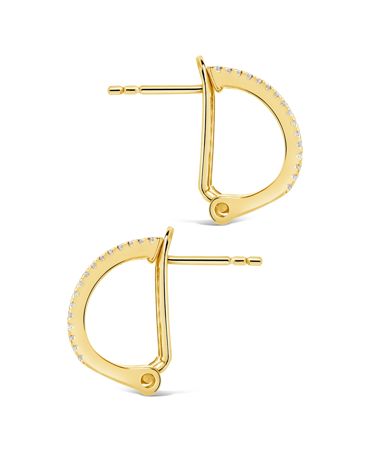 Sterling Forever Serena Cubic Zirconia Hoop Earrings In Silver,clear